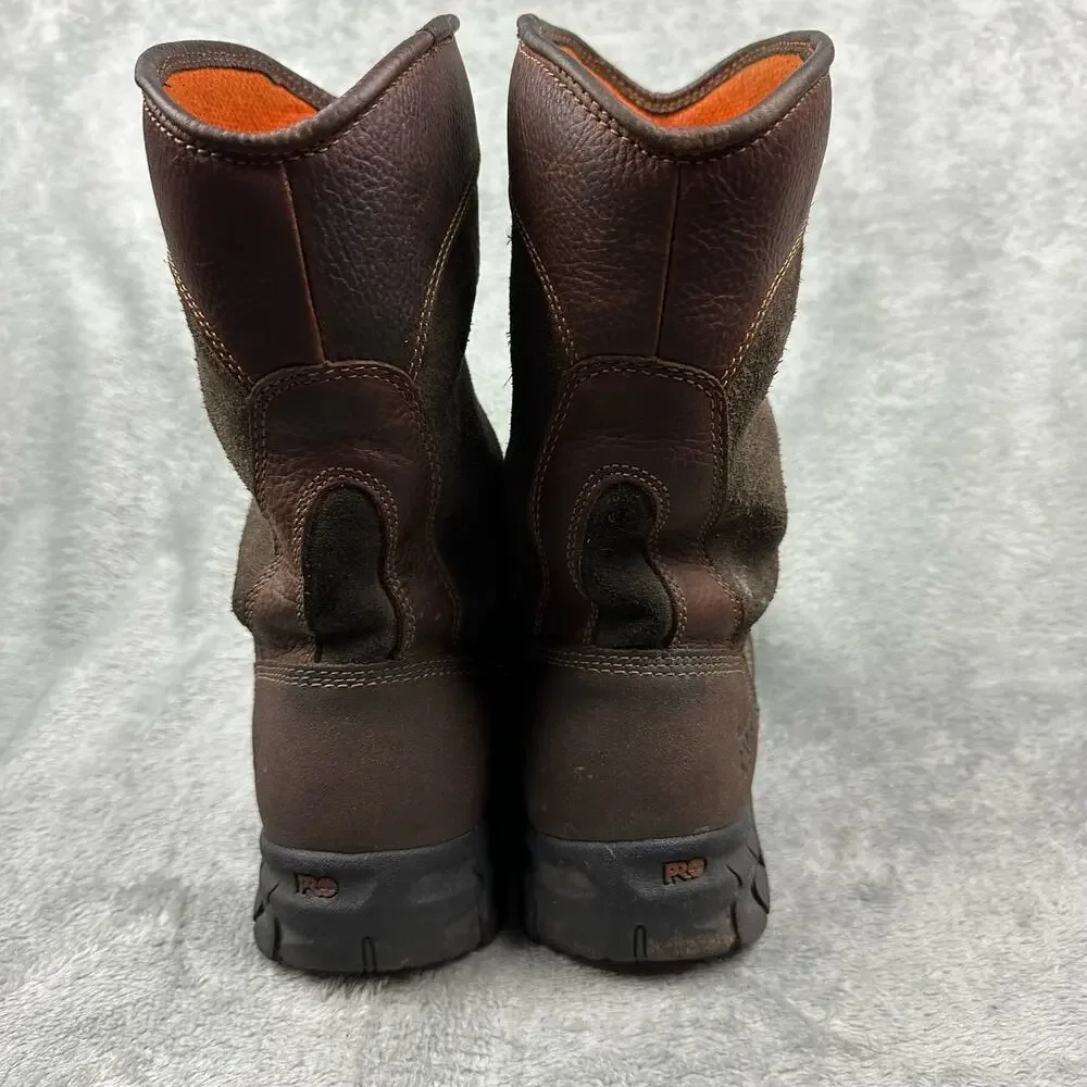 Timberland‎ PRO 89652 Mens 11W Brown Waterproof Met Guard Pull On Work Boots